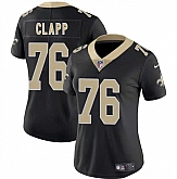 Women's New Orleans Saints #76 Will Clapp Black 2025 Vapor Stitched Limited Jersey Dzhi,baseball caps,new era cap wholesale,wholesale hats
